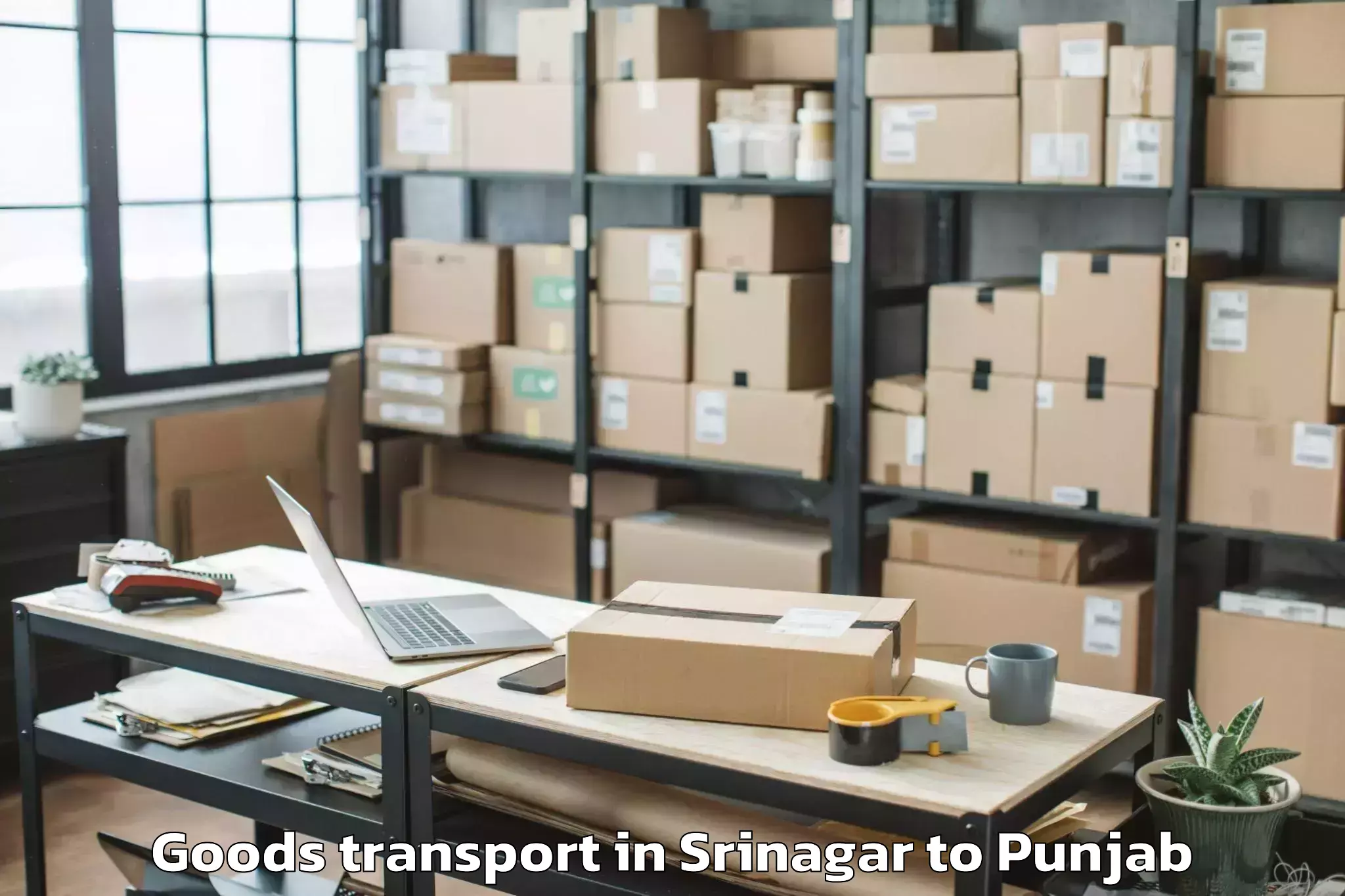 Get Srinagar to Zirakpur Goods Transport